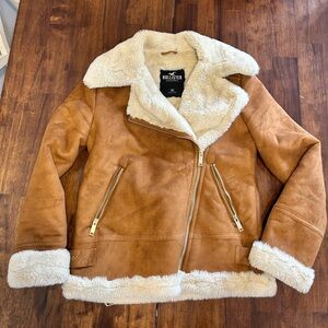 faux suede & shearling jacket 🤩
